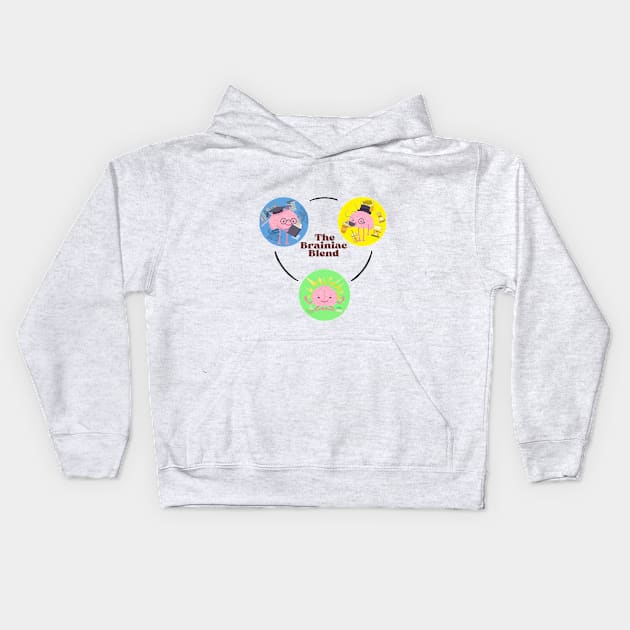 Coffee and reading - the brainiac blend Kids Hoodie by Haze and Jovial